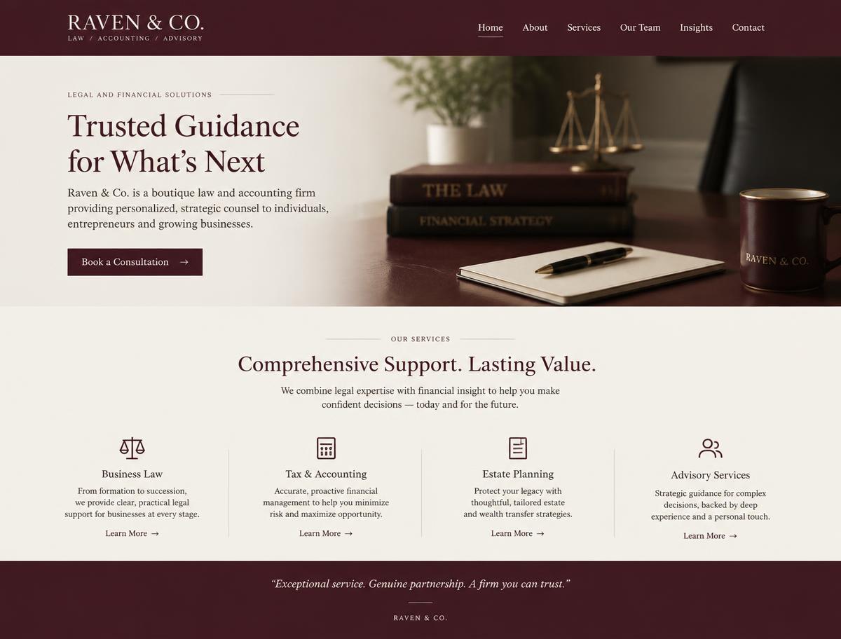 Raven & Co. website